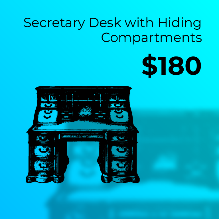Secretary Desk with Hiding Compartments