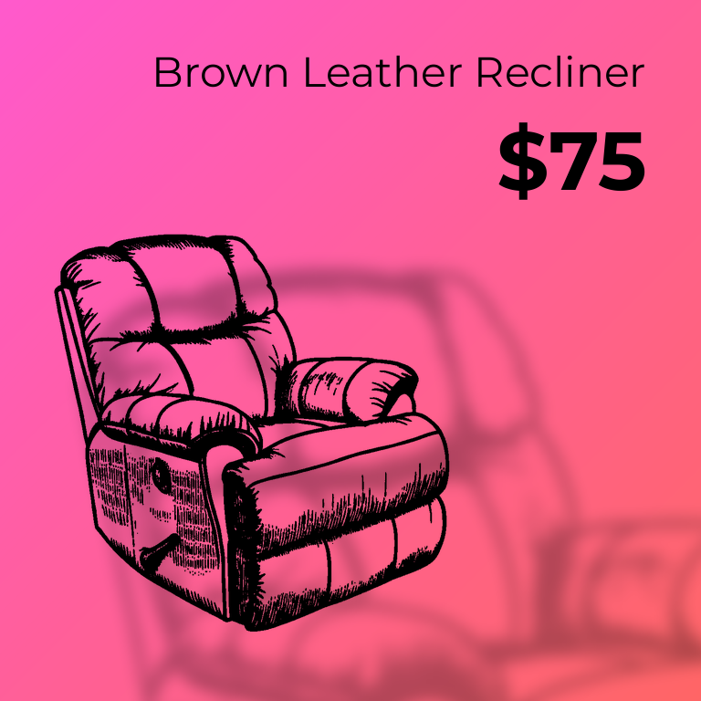 Brown Leather Recliner