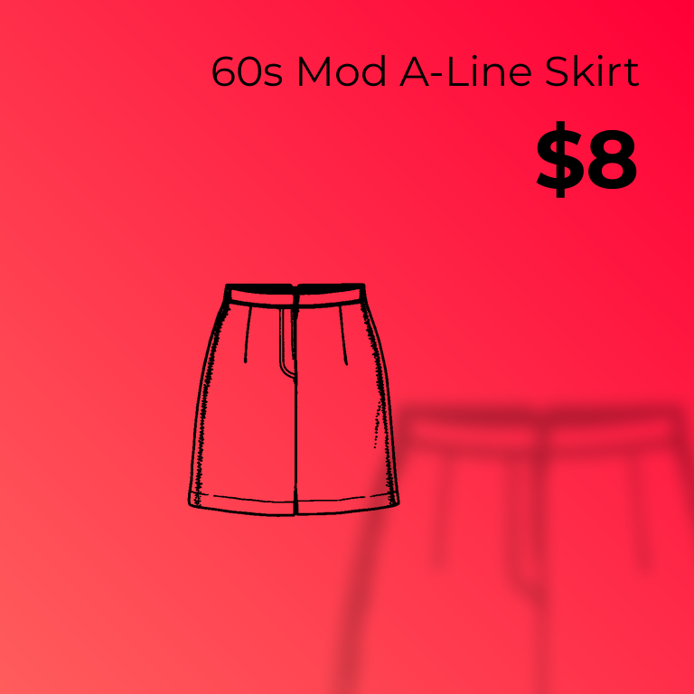 60s Mod A-Line Skirt